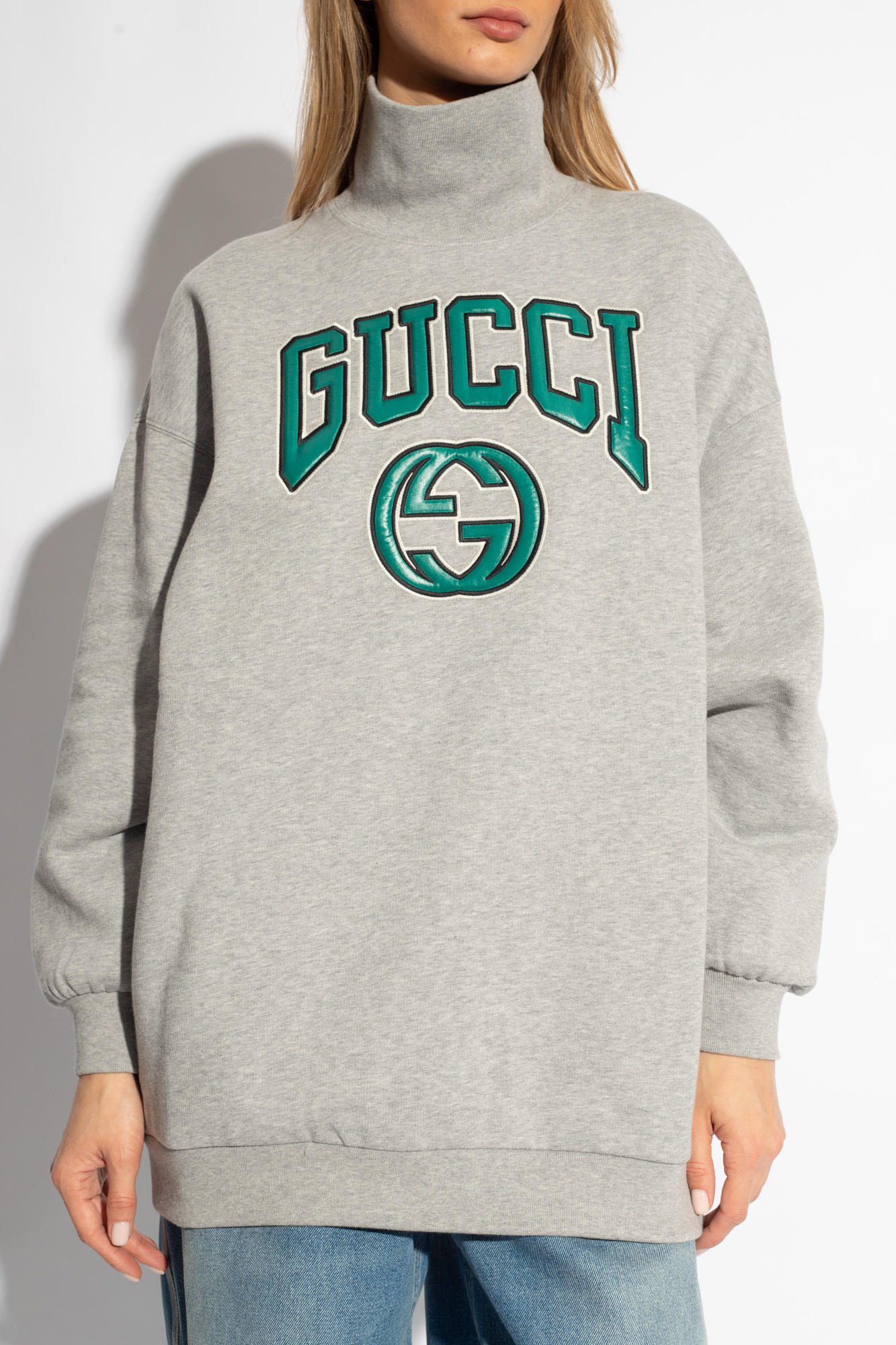 Grey Turtleneck sweatshirt gucci Supreme SchaferandweinerShops Zambia gucci Supreme petit check embroidered shirt item